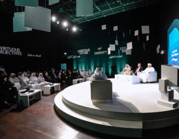 The second panel discussion of the Oasis of Dialogue is underway