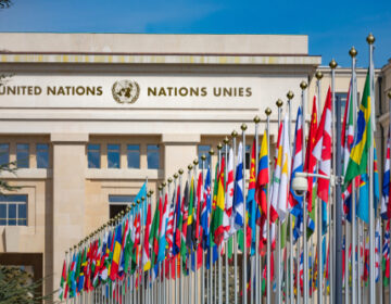 United,Nations,Building,And,The,Flags,In,Geneva,Switzerland